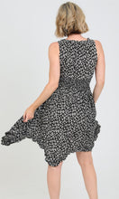 Caden Black Cactus Print Hanky Hem Tank Dress