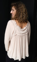 Oakland Natural Ruched Lace Accent Blouse
