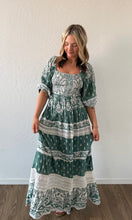 Olof Smocked Bodice Lace Trim Maxi Dress