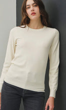 Nadia Ivory Viscose Crew Neck Soft Knit Sweater