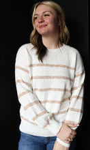 Reese Heather Striped Long Sleeve Sweater
