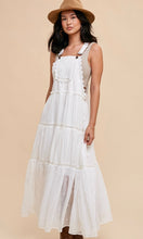 Aleen - Off White Lace Inset Embroidered Skirtall Dress
