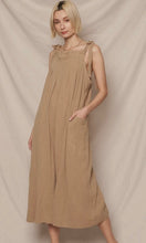 Anthoni Taupe Sleeveless Pleated Jumpsuit