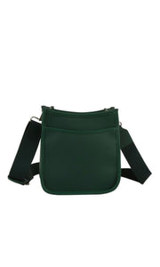 Emmie Forest Green Pebbled Crossbody Utility Bag