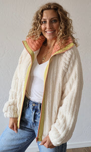 Marin Fuzzy Sherpa Zip Up Jacket