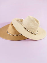 Emerson Beaded Cowrie Shell Straw Cowboy Hat