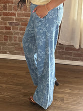 Rosie High Rise Floral Print Baggy Wide Leg Jeans