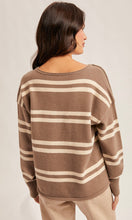 Millie Notch Neck Striped Sweater