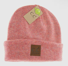 Soft Ribbed Leather Patch C.C. Beanie