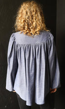Onyx Chambray Washed Henley Shirt