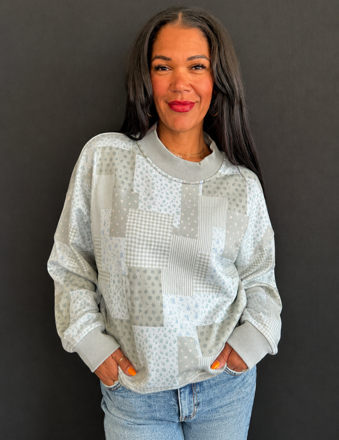 Thea Sage Multi Sweater