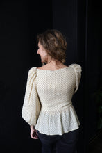 Orilla Polka Dot Puff Sleeve Top