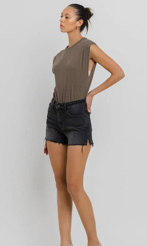 Eris High Rise Side Slit A Line Shorts