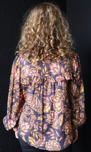 Holly Floral Print Ruffled Detail Button Front Blouse