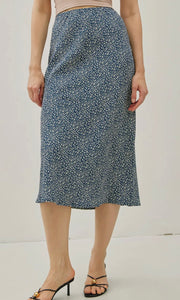 Brooklyn Teal Floral Print Skirt