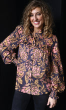 Holly Floral Print Ruffled Detail Button Front Blouse