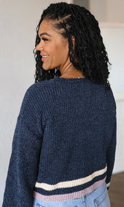 Magnolia Crew Neck Chenille Crop Sweater