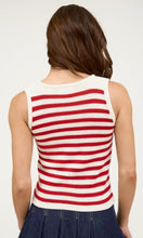Gambi Red Stripe Sweater Cropped Tank Top