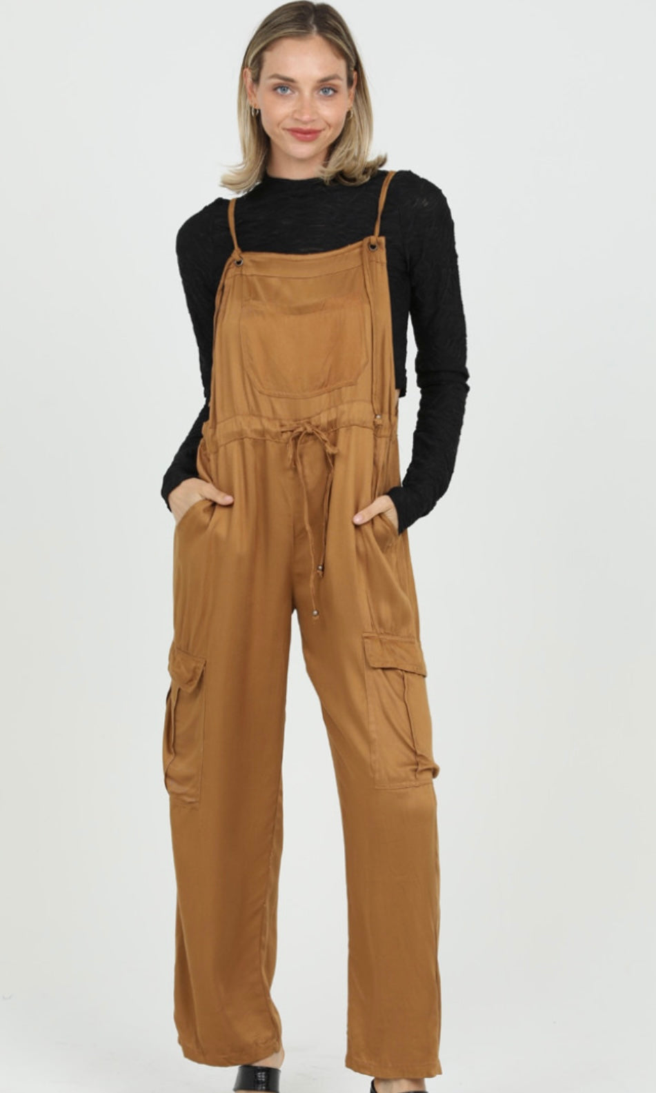 Cedar Mustard Cargo Pant Overall Jumpsuit