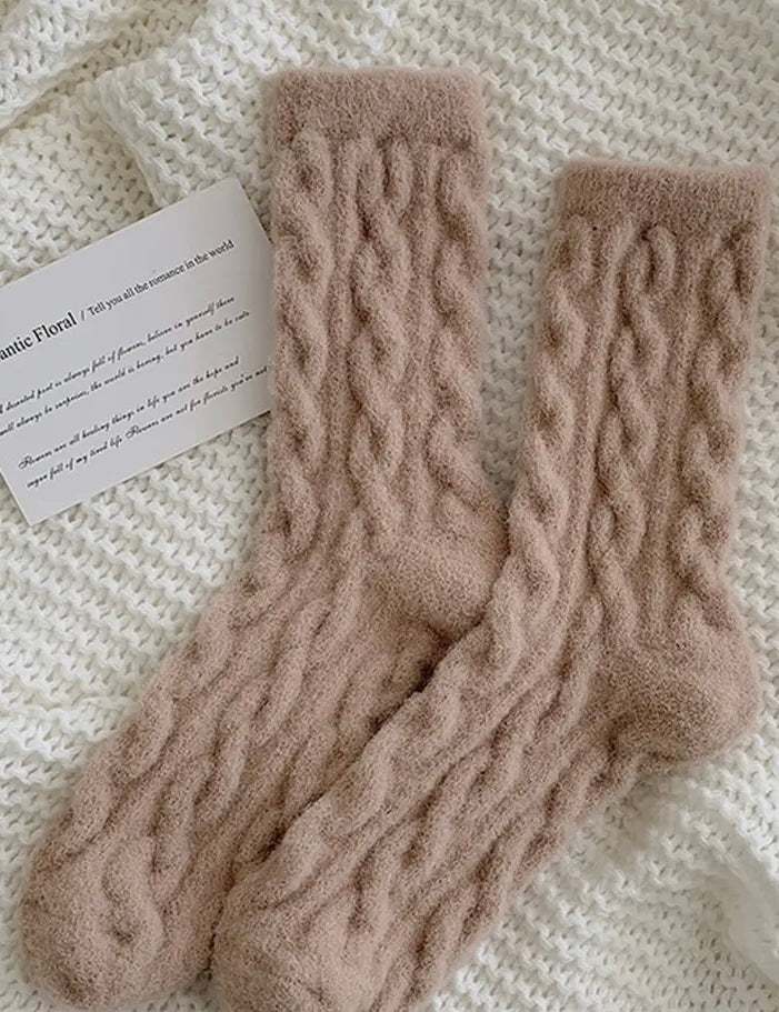 Mindy Cozy Thick Plush Socks