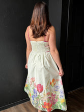 Sidney Sleeveless Floral Boarder Midi Dress