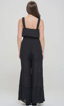 George Black Elastic Strap Tiered Jumpsuit