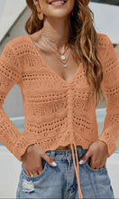 Griffin Sexy Cutout Drawstring Pleated Crop Top