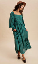 Jocelyn Pleated Square Neck Maxi Dress