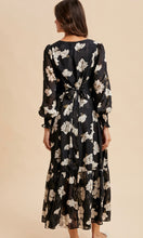 Lia Black Jacquard Floral Maxi Dress