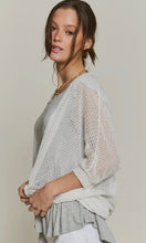 Akira Ivory Open Knit Front Sheer Cardigan