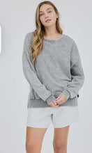 Nolan Washed Crewneck Long Sleeve Knit Top