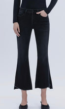 Tobias Mid Rise Raw Step Hem Crop Flare Jeans