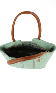 Ember Mint Stitch Detail Matching Tote and Purse Set