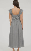 Leland Plaid Smocked Front Bow Detail Midi Dress