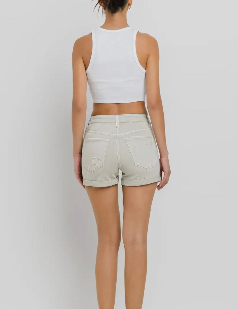 Eben High Rise Double Cuffed Shorts