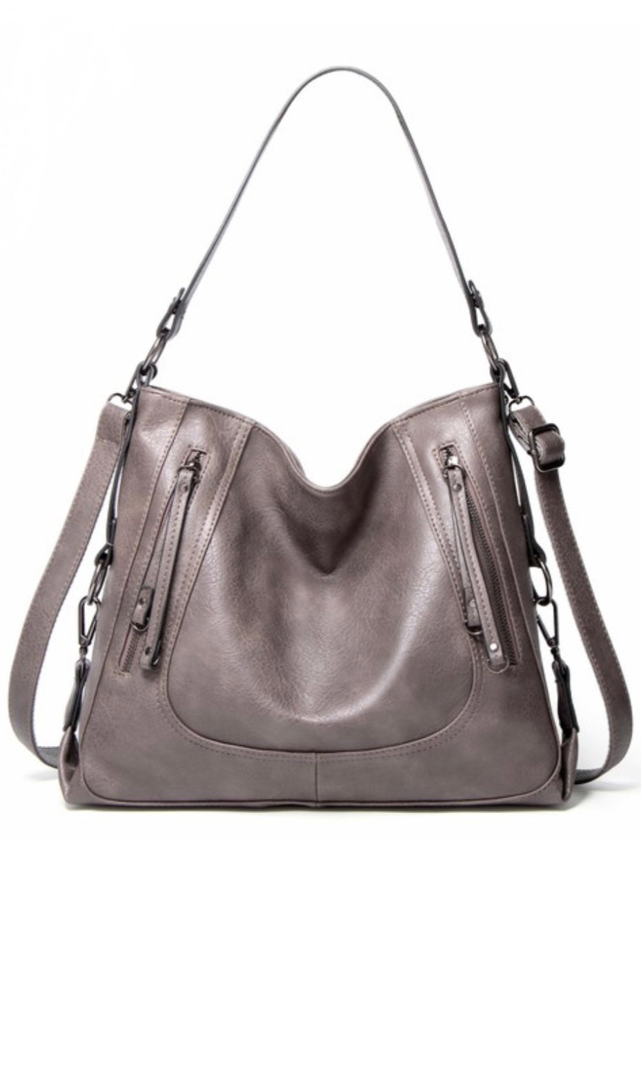 Elvia Gray Lakin Handbag Purse