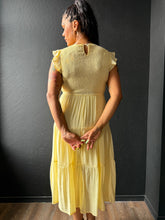 Carson Tiered Smocked Short Sleeve Midi Dress