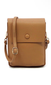 Evelyn Stone Fashion Pebble Flap Crossbody Bag Cell Phone Purse