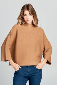 Milo Camel Loose Fit Long Sleeve Top