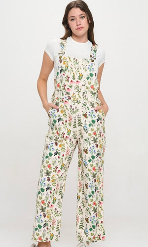 Farron Floral Garden Print Overalls
