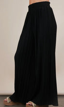 Ronan Black Solid Wide Leg Pleated Pants