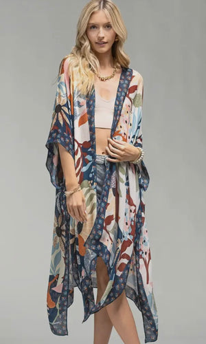 Amila Botanical Floral Kimono