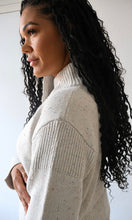 Maisie Textured Melange Boxy Fit Sweater Jacket