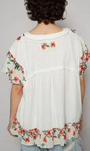 Kurt Ivory Floral Oversized Top