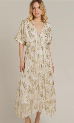 Mia Kimono Sleeve Maxi Dress