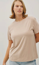 Esme Plus  Taupe Size Bamboo/Modal Basic Short Sleeve T-Shirt