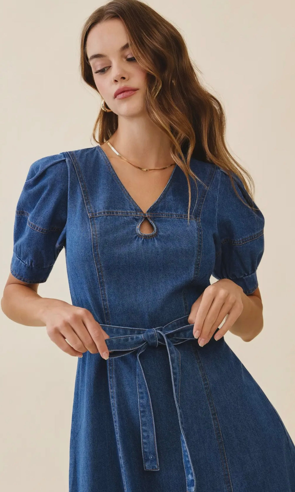 Sevyn Puff Sleeve Midi Dress