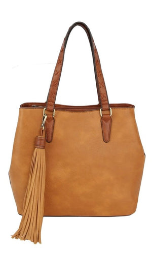 Elaina Brown Top Handle Shoulder Bag Luxury Tote Bag