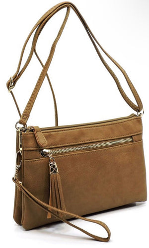Emma Stone Fashion Double Compartment Clutch Cross Body Bag