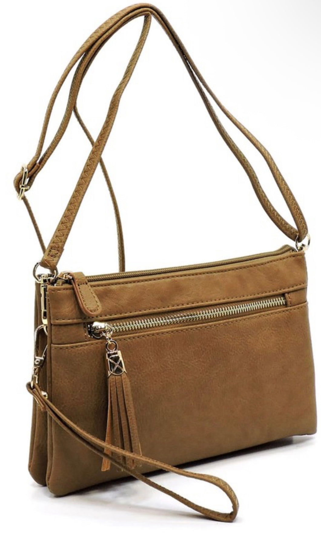 Emma Stone Fashion Double Compartment Clutch Cross Body Bag